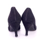 1950s Black Suede Cocktail Heels Shoes by Hutchings UK 3.5 - 4
