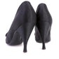 Superb 1950s Black Satin Pumps Shoes by Les Jumelles UK 3
