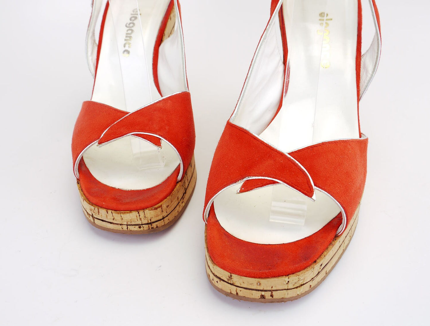 90s Does 70s Cork Platform Sandals by Elegance UK 7