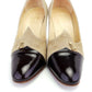 Classy Dark Brown & Beige High Heeled Renata Pumps UK 4.5