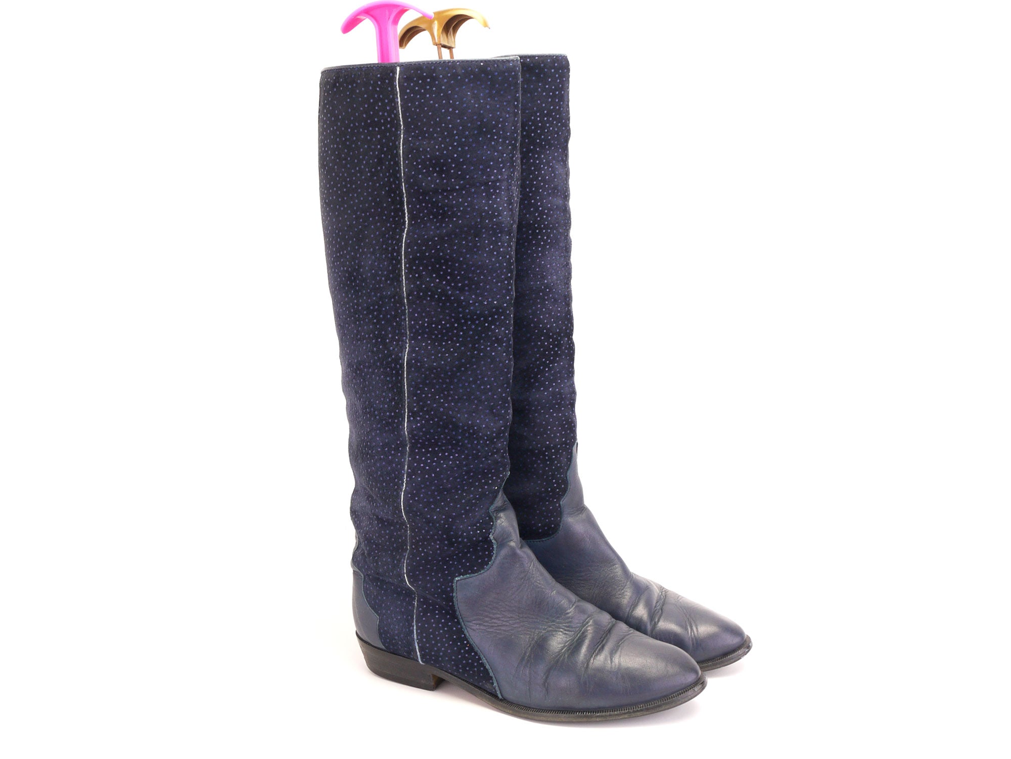 Russell and bromley store blue suede boots