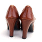 1970s High Conker Brown Brogued Derbies by Russell & Bromley UK 3.5
