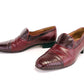 1970s Russell & Bromley Wine Lizard - Calf Slip On Loafers UK 8