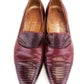 1970s Russell & Bromley Wine Lizard - Calf Slip On Loafers UK 8