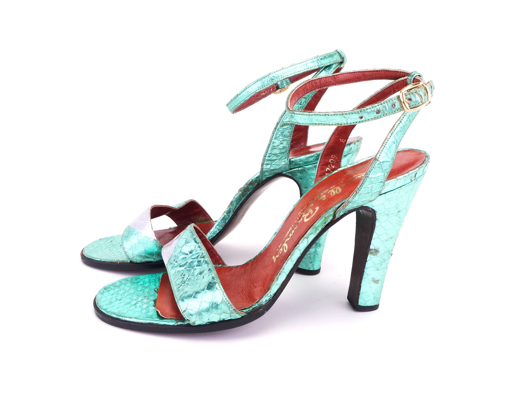 Mint green block sales heels